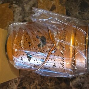 Copper Solar Lantern with Chicken Design